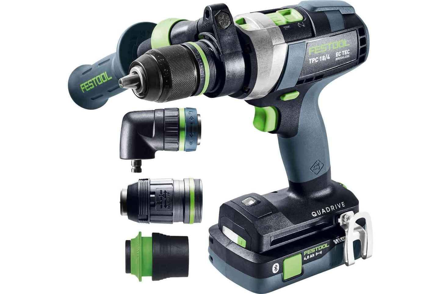 Festool TPC 18/4 Akku-Schlagbohrschrauber QUADRIVE Set XL – 2 Akkus, Schnelllader, im Systainer