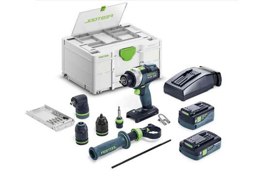Festool TPC 18/4 Akku-Schlagbohrschrauber QUADRIVE Set XL – 2 Akkus, Schnelllader, im Systainer