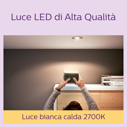 Philips LED Lampe ersetzt 50W, GU10 Reflektor, warmweißes Licht (2700 K), 355 Lumen, 2er pack, Matt